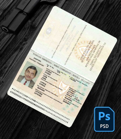 Cyprus passport version 2 PSD